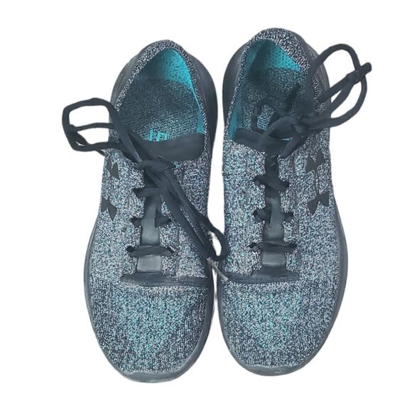Under Under Black & Teal Lightweight Athletic Sneakers - Picture 1 of 5